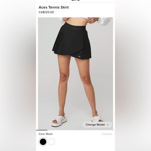 NWOT ALO aces tennis skirt
